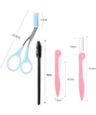 5 Pieces Eyebrow Trimming Tool Portable Eyebrow Razor Kit Reusable Eyebrow Brush for Better Control of Length Prune of Eyebrows Shaping - Buy Online on GoSupps.com