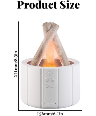 Bonfire Diffuser 7 Colors Flame Diffuser 250ML Essential Oil Diffuser Diffuser Humidifier with Remote Control (Black) - Buy Online on GoSupps.com