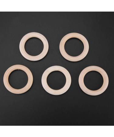 50 Unfinished Natural Wood Rings - 50mm DIY Craft Accessories for Jewelry Bracelets & Garlands - Buy Online on GoSupps.com