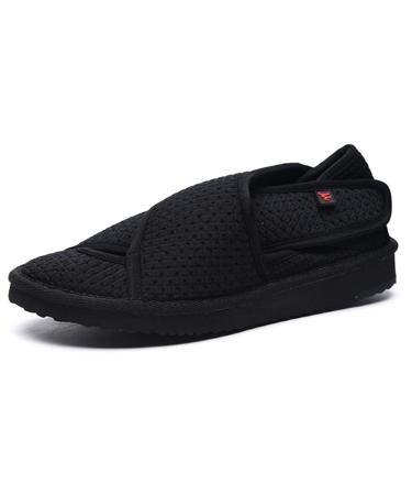 Elderly Edema Shoes for Swollen Feet Summer Lightweight Orthopedic Diabetic Slippers for Women Wide Width Comfortable Breathable Mens Bunions Diabetic Shoes 7 Black