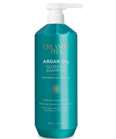 Orlando Pita Argan Oil Shampoo - 27 Fl Oz | Premium Nourishing Hair Care for Men & Women | Professional Moisturizing & Anti Frizz Solution for Dry Damaged Hair - Buy Online on GoSupps.com