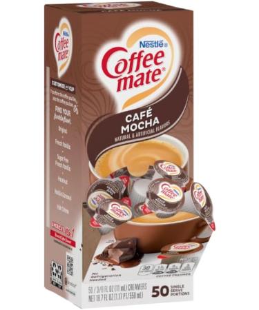 Coffee-Mate Single Serve Creamers Caf Mocha - 50CT | Coffee Creamer Liquid | Creamy Milk Chocolate Flavor | Cholesterol Free Lactose Free and Kosher Dairy | Pack of 2 - Buy Online on GoSupps.com
