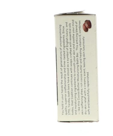 Yardley Cocoa Butter Moisturizing Bar Chocolate Scent 4.25 Oz | Premium Hydrating Soap for All Skin Types | International Shipping Available - Buy Online on GoSupps.com