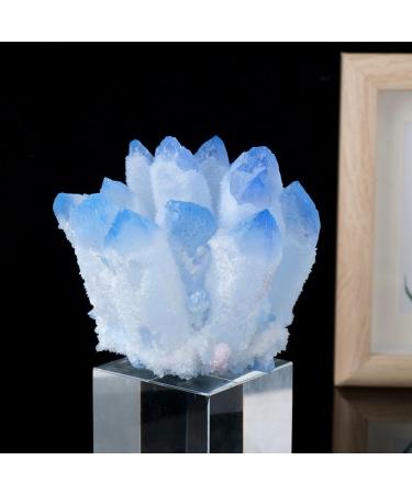 Room Decoration 1PC Natural Stone Blue Phantom Quartz Cluster Gemstone Crystal Cluster Specimens Home Decoration (Size : 400-500g) - Buy Online on GoSupps.com