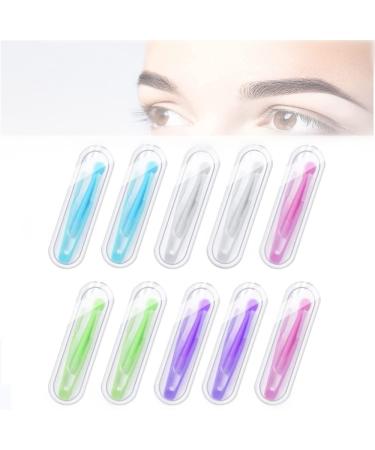 LYTIVAGEN 10 PCS Contact Lens Tweezers Tweezers and Suction Stick with Small Box Contact Lenses Inserter Remover for Travel and Outdoor Activities