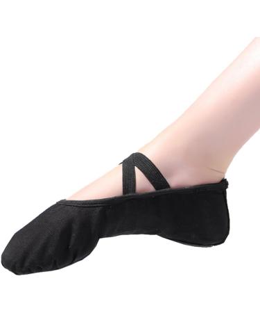 Acfoda Ballet Shoes for Children & Adults - Black Split Leather Sole Size 22-44 (31 EU) | Premium Ballet Slippers - Buy Online on GoSupps.com