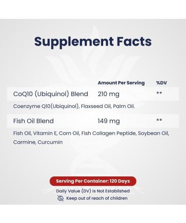 Qunol CoQ10 210mg Softgels - Ultra Antioxidant for Heart Health & Energy - 240 Count 120 Days Supply - Buy Online on GoSupps.com