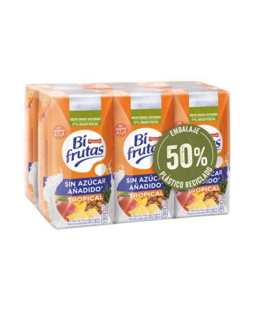 Bifrutas Bifrutas - Refreshing drink with original tropical flavor and no added sugar - 6 x 200 ml pack