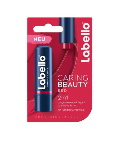 Labello Caring Beauty Red Lip Balm 4.8g | Hydrating & Nourishing | International Shipping - Buy Online on GoSupps.com