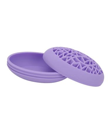 DAUZ Makeup Brush Rack & Cleaning Mat - Ergonomic Reusable & Portable for Women (Purple) - Perfect for Home Use - Buy Online on GoSupps.com