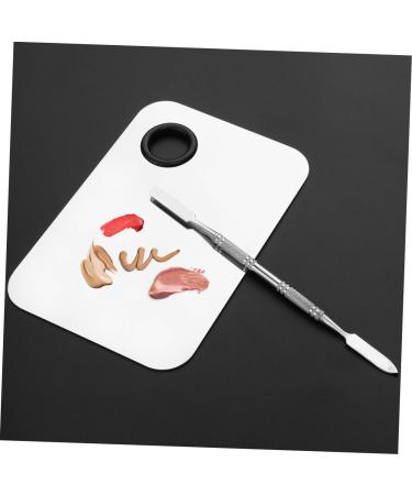 Minkissy Stainless Steel Makeup Palette Set | Beauty Salon Spatula & Mixing Tool | 15x10cm Black | Ideal for Makeup Artists - Buy Online on GoSupps.com
