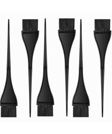 Wenfousemo 6Pcs Hair Dye Brushes Portable Hair Coloring Brushes Useful Hair Dyeing Comb Brushes Hair Dye Tools for Hair Hairdressing Salon(Black)