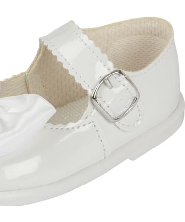 Baypods Toddler Shoes | Hard Sole Baby Girls First Walking Shoes | Anti-Slip Sole | Made in England | White Patent | Size 5 UK - Buy Online on GoSupps.com