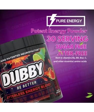 Dubby Gamer Energy Drink Powder - Sugar Free Jitter-Free Nootropics Watermelon Guava Lime Flavor - 30 Servings - International Shipping - Buy Online on GoSupps.com