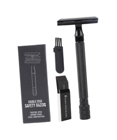 Doitool Bart Razor 1 Set Manual Razor Double -speed razor Double Razor For Men Hand Razing Razor Alter Razor Body Harrasier Metal Rand Man ABS Black 10.3x4cm