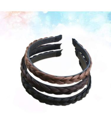 Lurrose 3 Pcs Synthetic Hair Braided Headbands - Women's Hair Accessories - Buy Online on GoSupps.com