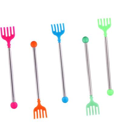 Beavorty Telescopic Stainless Steel Back Scratcher - 2 Pack Manual Itch Relief Tool (16x4.5cm) - Random Colors - Ideal for Easy Grooming - Buy Online on GoSupps.com