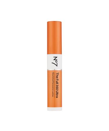 No7 The Full 360 Ultra Mascara - Black - Volumizing  Lash Lengthening Mascara with Shea Butter & Vitamin E - Curved Wand Applicator (10ml)