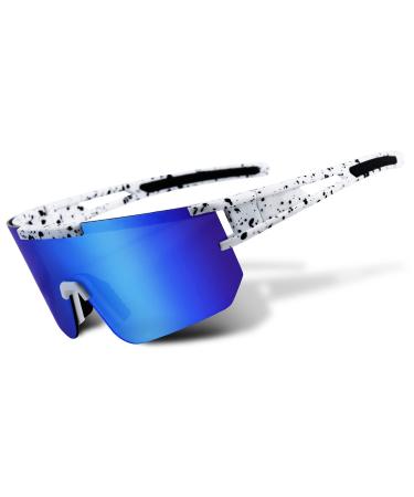 Sunglasses men,Polarized Sports Sunglasses for Running Cycling Fishing,Sunglasses for men women Light Blue Lens