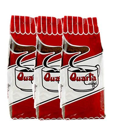 Torrefazione QUARTA Spa Quarta Caff Rossa in beans Arabic and robust coffee 250 g powerful and energetic aroma 3 packs of 250 g Made in Puglia Salento