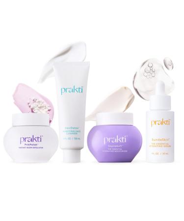 Prakti RaniRitual | 4-Step Skin Care Set | DeviDetox PritiPolish SundaSkin & SapnaSoft | Clean & Natural Ingredients | All Skin Types | Women & Men (Value: $205)