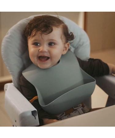2Pcs Moonkie Baby Bibs - Silicone Feeding Bibs for Babies & Toddlers, Waterproof & BPA Free with Adjustable Wide Food Crumb Catcher Pocket (Pale Mauve/Shifting Sand) - Buy Online on GoSupps.com