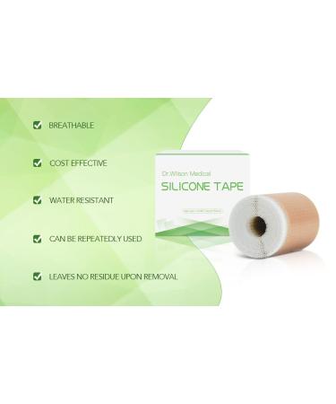 Medical Grade Soft Silicone Gel Tape for Scar Removal - 1.6 x 60 | Painless Easy Removal for Surgery Recovery | Ideal for Breast Neck Nose - Buy Online on GoSupps.com