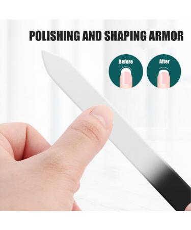 Set of 2 Glass Nail Files Professional Nail Files for Smoothing Natural and Gel Nails Washable File - Buy Online on GoSupps.com