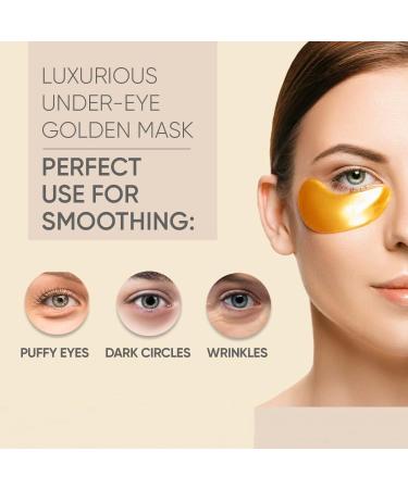 Under Eye Patches - 20 Pairs Golden Eye Mask with Amino Acid & Collagen for Wrinkles Puffy Eyes & Dark Circles - Skincare Treatment for Men & Women - Buy Online on GoSupps.com