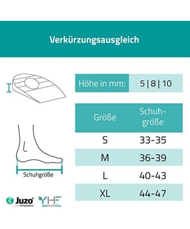Juzo Shortening Compensation 8mm L - Shoe Size 40-44 | International Shipping Available - Buy Online on GoSupps.com