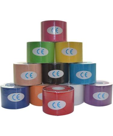 Kinesiology Elastic Tape Water-resistant Muscle Strain Support Tape Sport Tape Strapping for Rope Exercise Injury Recovery Durable - Buy Online on GoSupps.com