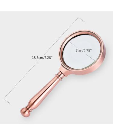 Magnifying Glass 10X Handheld Magnifier Metal Handle Bronze Crafts Reading Magnifying Glass for Kids Science Small Gift - Buy Online on GoSupps.com
