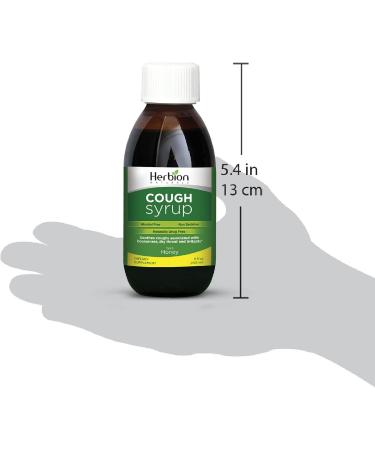 Herbion Naturals Cough Syrup with Honey - Cough Relief & Sore Throat Soothing - Immune Support for Adults & Kids 13+ - 5 FL Oz - Buy Online on GoSupps.com