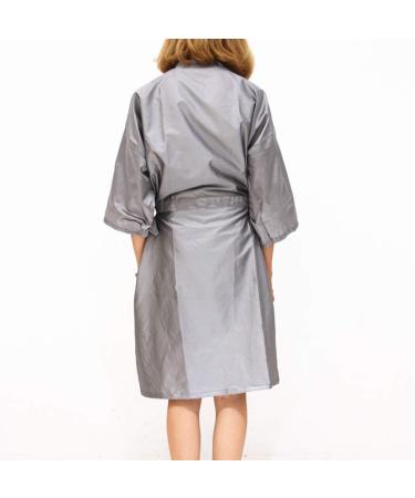 Buy Mollensiuer Silver Salon Robe - Stylish Hair Cutting Smock for Clients | International Shipping Available - Buy Online on GoSupps.com