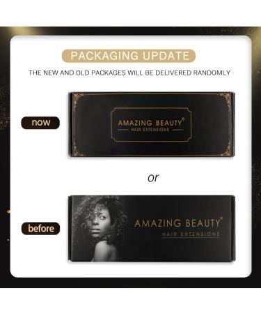 ABH AmazingBeauty Ombre Kinky Curly Clip-In Hair Extensions for Black Women â€“ 3C 4A Remy Human Hair, Chocolate Brown T4, 14 Inch, 115g - Buy Online on GoSupps.com