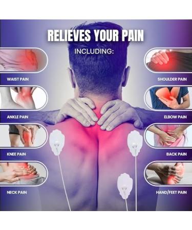 24 Modes TENS Muscle Stimulator - Back Pain Relief & Electronic Pulse Massager with 4 Pairs of Pads - Nerve Pain Therapy - Buy Online on GoSupps.com