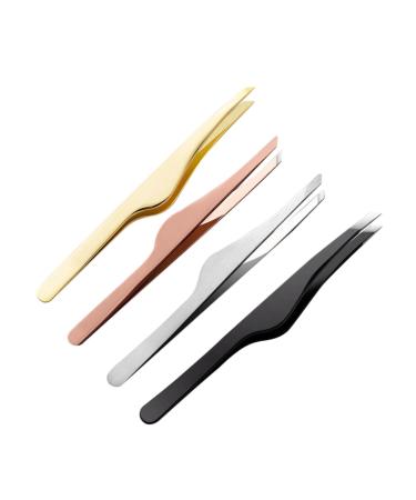 Healeved 4 pieces tweezers Beauty tools False beauty accessories eyelash tool eyelash applicator eyelash applicator stainless steel eyelash tools main