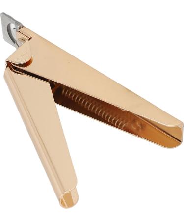 False Nail Clippers U-Shaped Easy Operation Stainless Steel False Nail Clippers High Strength Lightweight for Home and Salon Use (Gold) - Buy Online on GoSupps.com