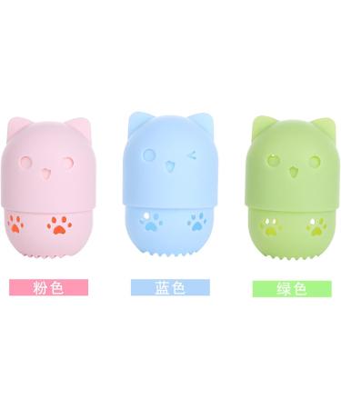 U-K 1 Pc Silicone Makeup Sponge Holder Cat Shaped Travel Case Foundation Sponge Carrying Bag Beauty Blender Holder Capsule Cosmetic Sponge Drying Rack (Random Color) Nice Design as shown - Buy Online on GoSupps.com