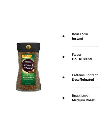 Nescafe Taster's Choice Instant Decaf House Blend Coffee 7 oz (198 g) - Buy Online on GoSupps.com