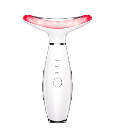 Enarit Firming Wrinkle Removal Facial Massager Tool for Face and Neck, Three Uses LED Heat Modes for Skin Care,Improve,Firm,Tightening and Smooth (White)