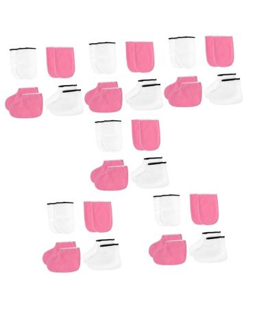 minkissy 12 Sets Leather Horn Boots Female Spa Gloves Manicure Treatment Hand Cover Wax Heat Foot Cover Hand Spa Gloves Wax Sock Paraffin Therapy Gloves Paraffin Wax Bath Gloves Spa Tool