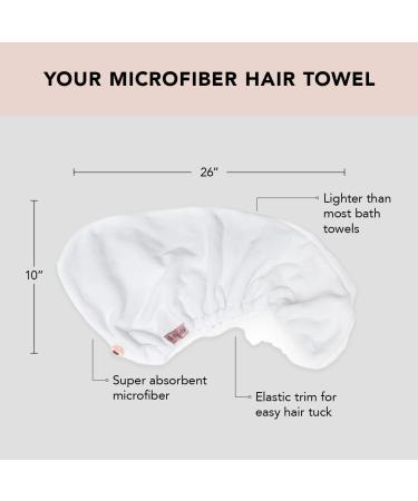 Kitsch Quick Drying Microfiber Hair Towel - Pink & White | 1 EA - Buy Online on GoSupps.com