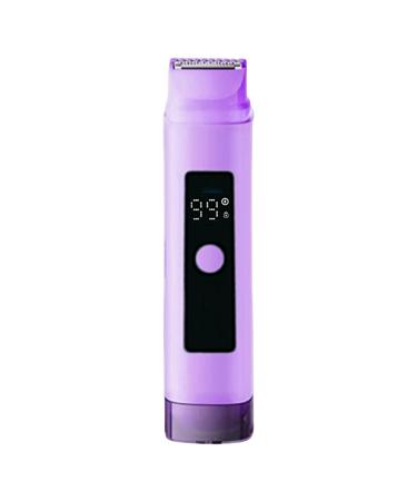 Tondeuse lectrique Bikini pour Femmes pilateur pour Jambes - Appareil lectrique Portable Imperm able Utilisation Sec & Sous l'Eau Avec 2 T tes Pour Zone Bikini Jambes et Parties Intimes Violet