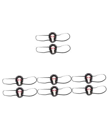 Holibanna 4 Pairs Prom Black Pirate Eye Patches Skull Design Eye Patch Eye Care Patches Halloween Pirate Eye Patch Blindfolds for Eye Shield Halloween Skull Eye Patch Lace