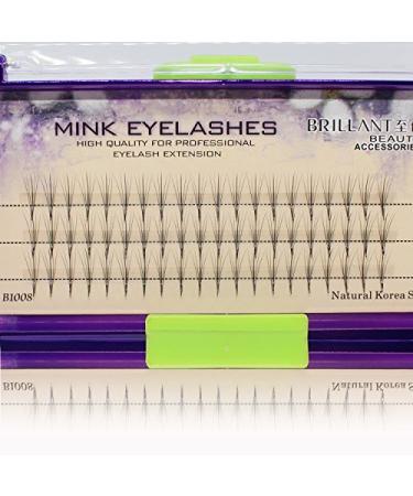 Scala 8-16mm to Choose Professional Grafting Eyelashes C Curl 5 Root Thickness 0.07 3D Eyelash Extensions 0.07mm Thickness Hair Mink Strip Eyelashes Individual Lashes Fans Lash Natural Style (12mm)
