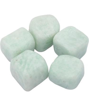 Real Healing Crystals India | Healing Stones for Beginners - Tumbled Amazonite Stones for Witchcraft | 20 Amazonite - Buy Online on GoSupps.com