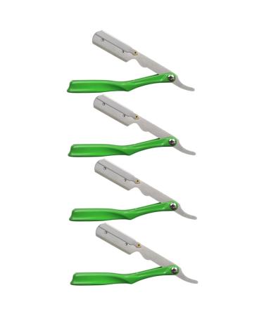 Healeeved 4 pieces cartridge for manual razor haircuts of straight shaver holder for straight razor razor accessories metal bracket Tools man stainless steel deliveries main