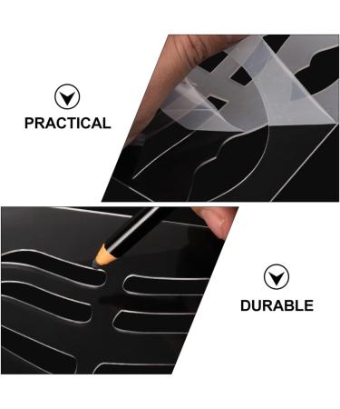 Healvian Eyebrow Stencil Plate Eyebrow Drawing Mold Makeup Practice Accessory Makeup Tool Transparent Acrylic - Buy Online on GoSupps.com