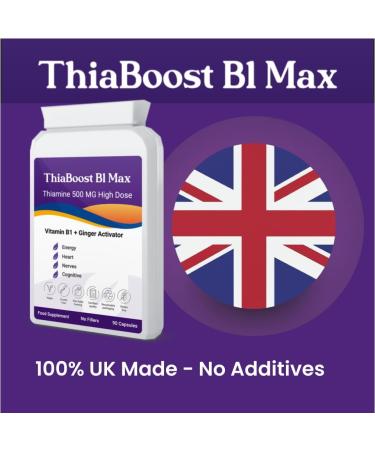 Thiamine 500 mg Mega Dose ThiaSoothe High-Potency Vitamin B1 and Ginger Supplement for Full-Spectrum Wellness (hcl not Cheap ntirate) (30) - Buy Online on GoSupps.com